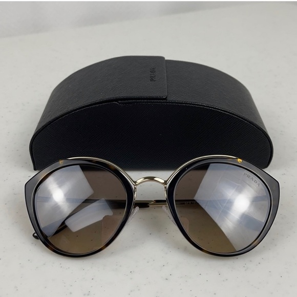 Prada Ladies Black Oval Sunglasses - Picture 2 of 13